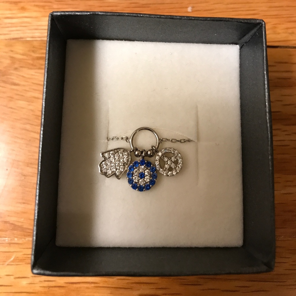 Three Charm Silver Bracelet